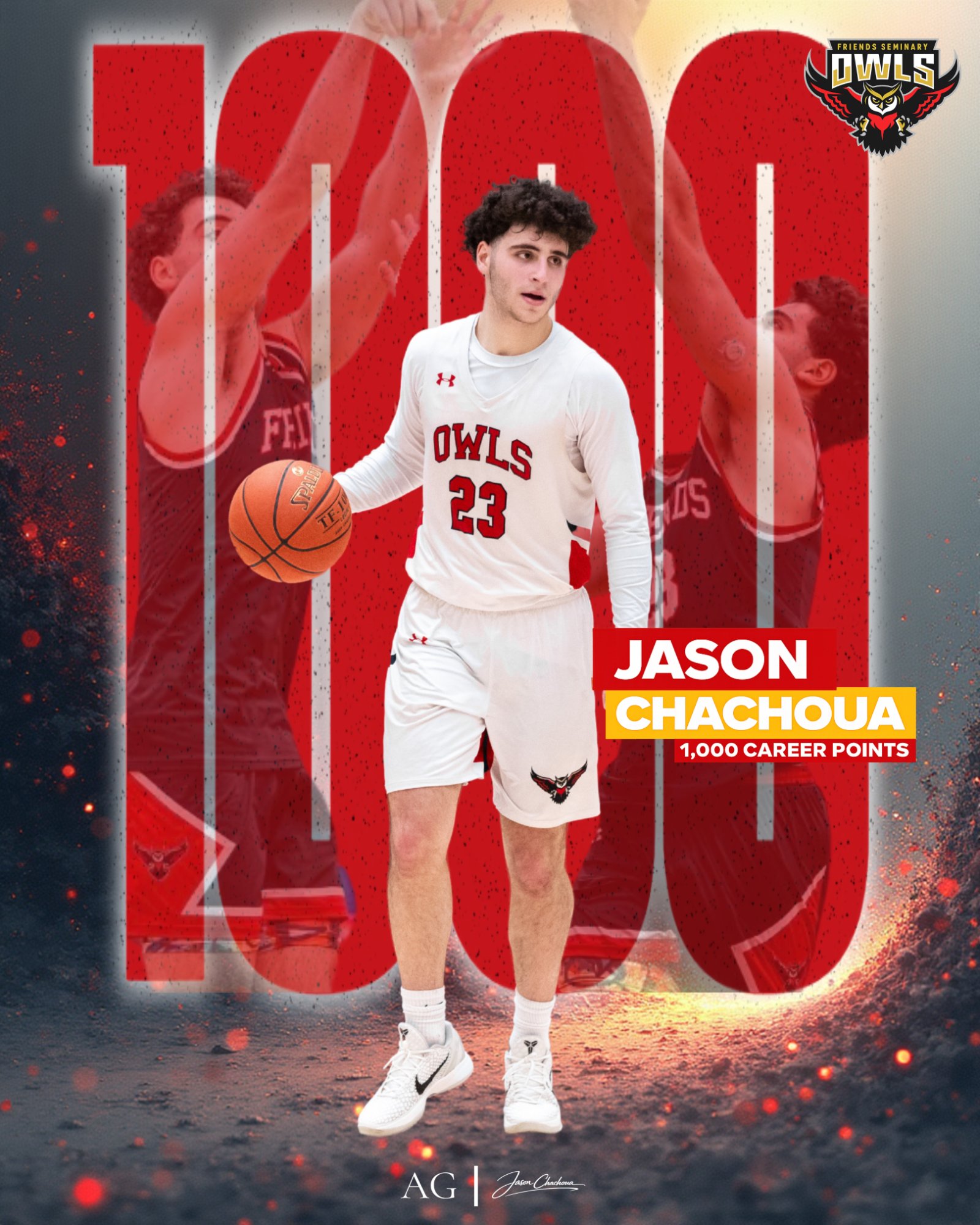 Jason Chachoua 1000 Career Points