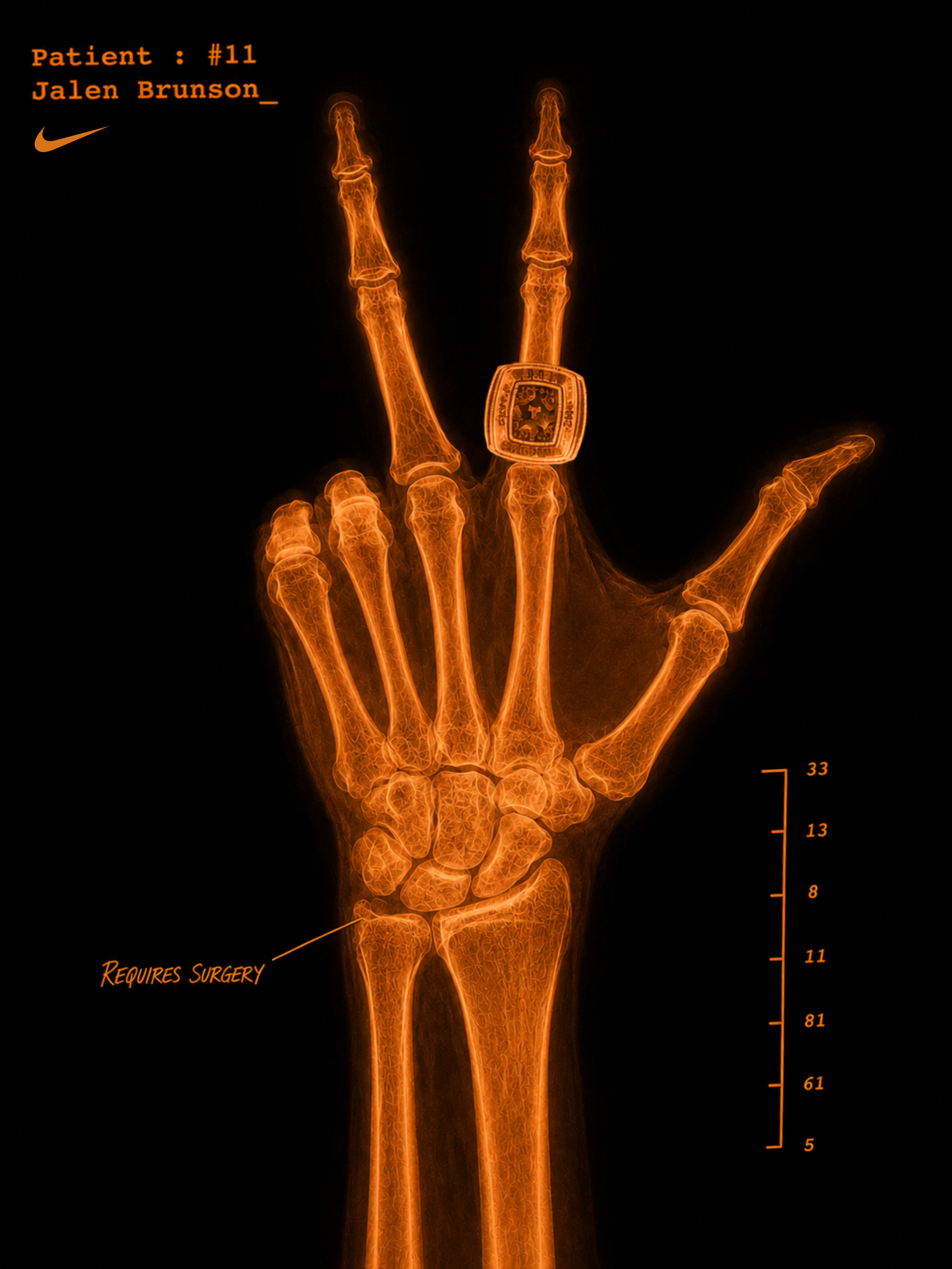 Jalen Brunson X-Ray Graphic