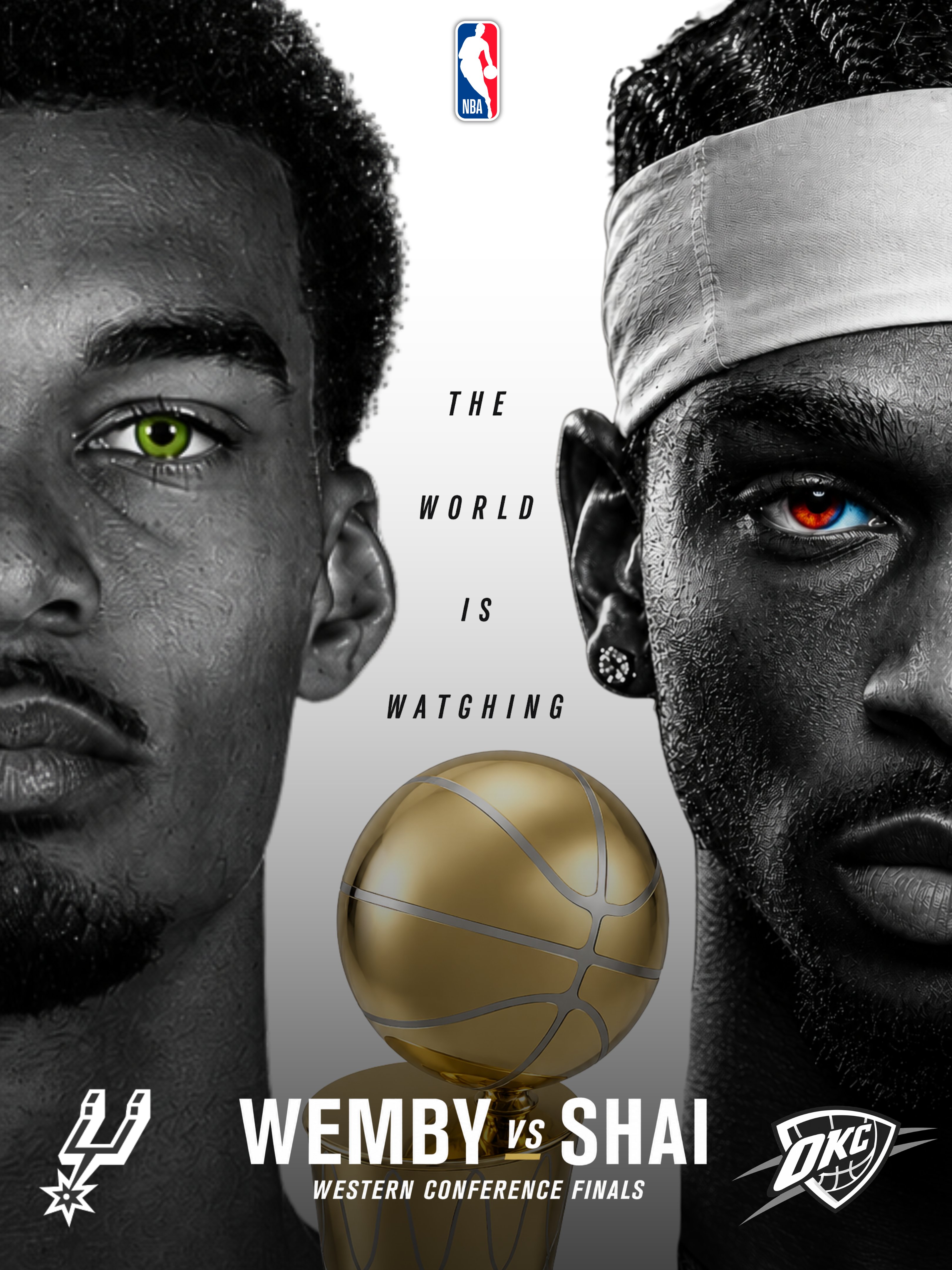 Shai vs Wemby Playoff Poster