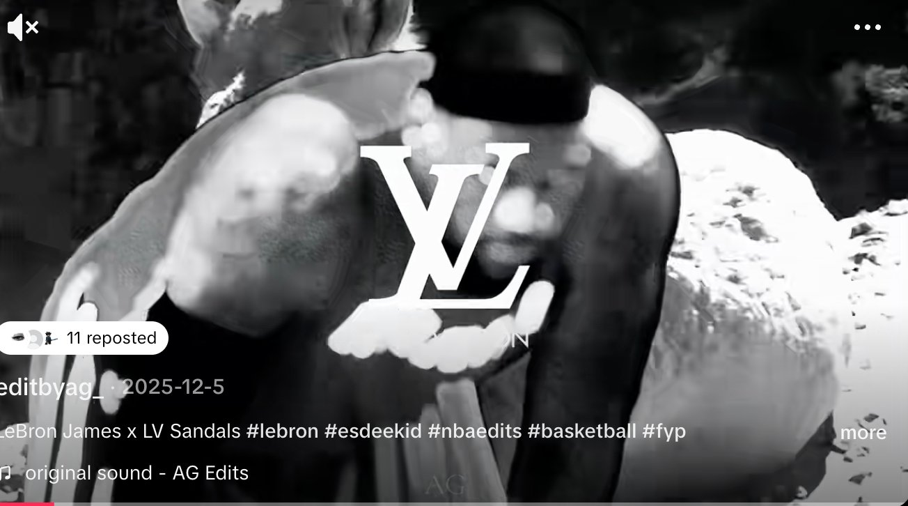 LeBron James x LV Sandals